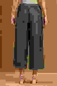 Grey Polyester Palazzo Pants image number 5