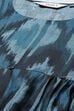 Teal LIVA Flared Printed Kurta Dress image number 1