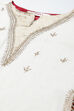 Off White Cotton Viscose Straight Kurta Narrow Palazzo Suit Set image number 1