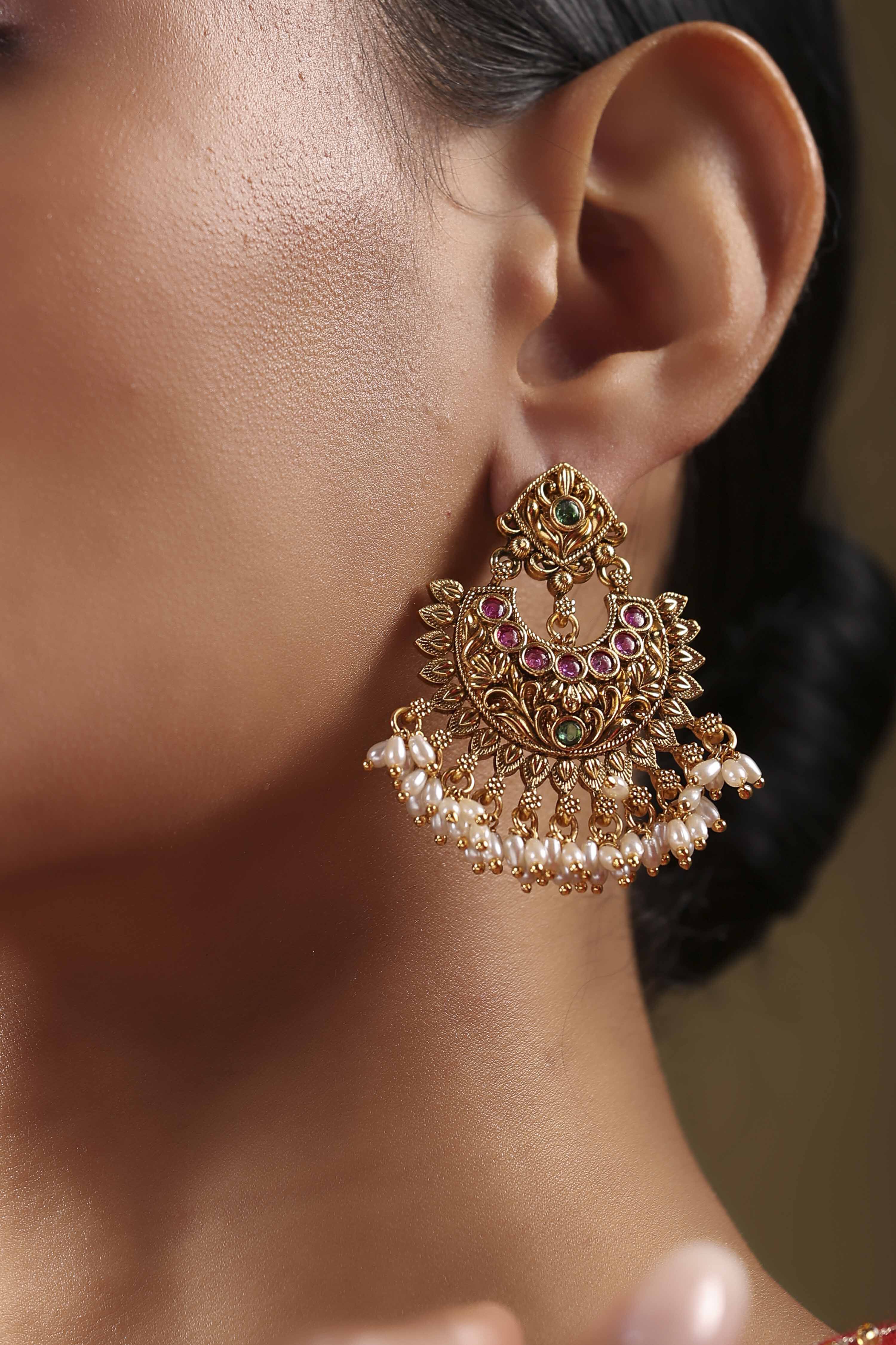 Gold Brass Chaandbali image number 1