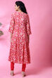 Blue Cotton Crushed Kalidar Kurta Churidar Suit Set image number 8