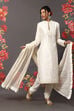 Rohit Bal Off White Cotton Blend Straight Kurta Suit Set