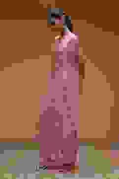 Pink Viscose Georgette Printed One-Shoulder Kurta Set image number 3