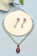 Red Brass Necklace Set image number 2