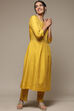 Mustard Rayon Straight Kurta Pants Suit Set