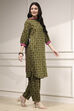 Indigo Blue Printed Straight Suit Set image number 5