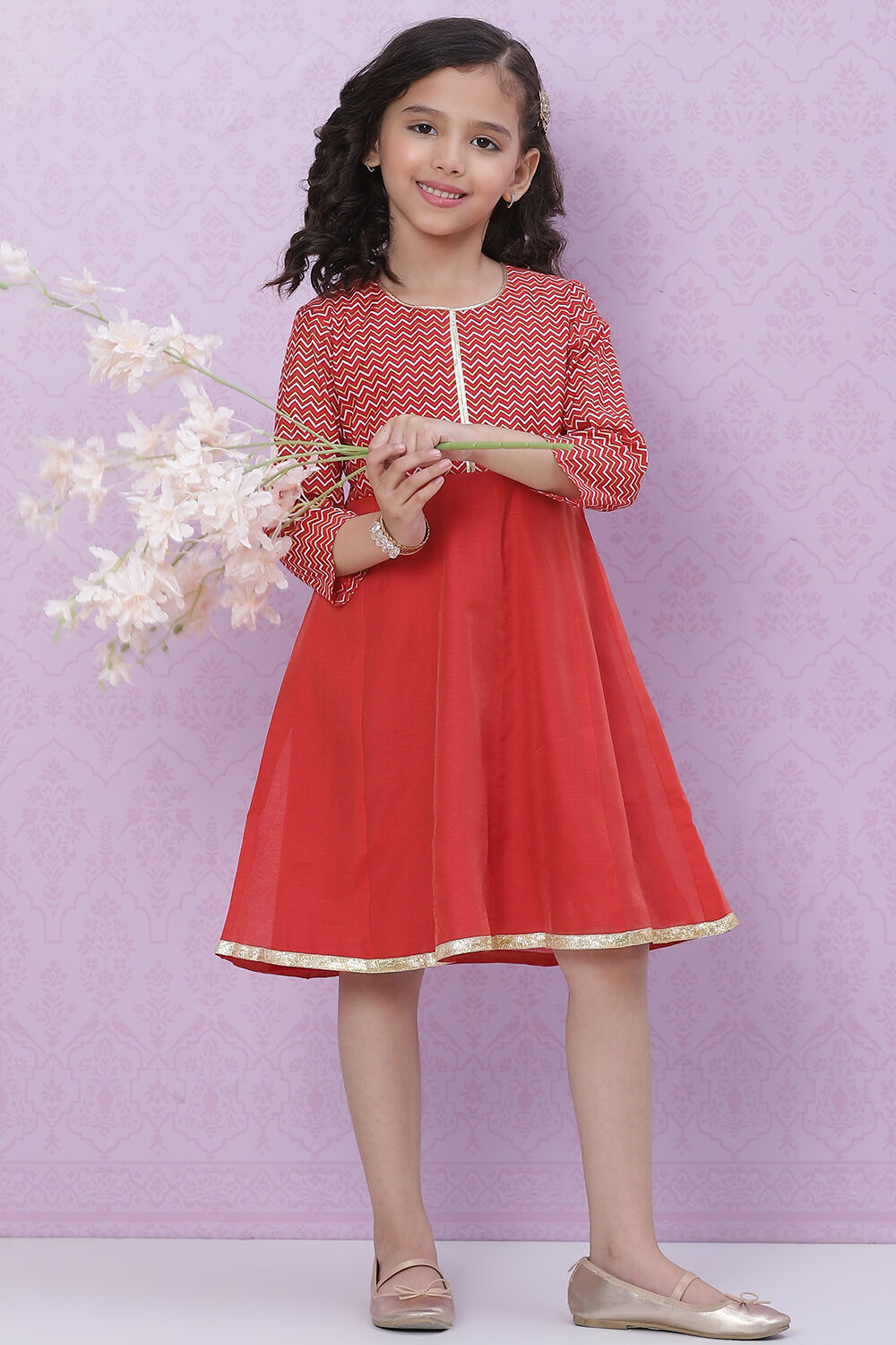 Pink Art Silk Short Kurti image number 0