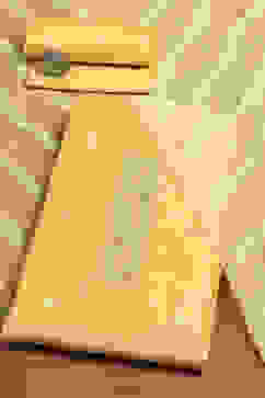 Mustard Chanderi Jamdani Unstitched Suit Set image number 0