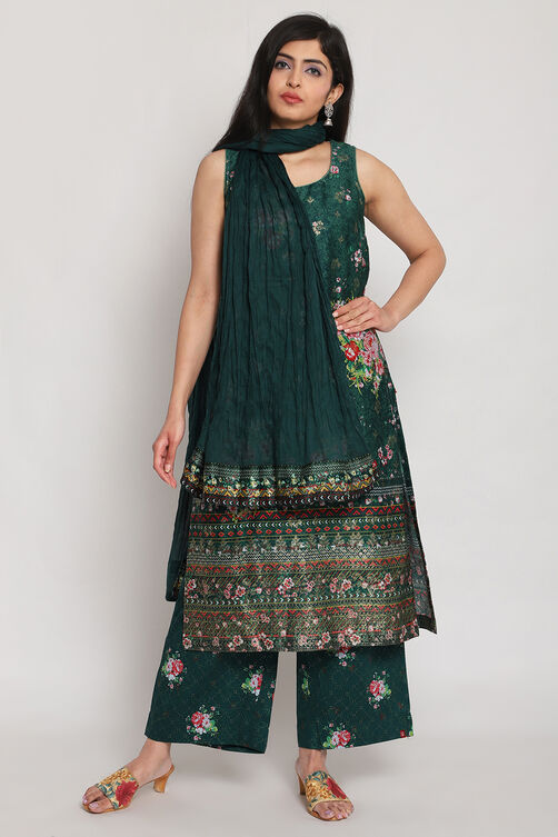 Yellow Cotton Solid Dupatta image number 2