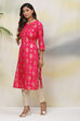 Red Straight Viscose Kurta image number 0