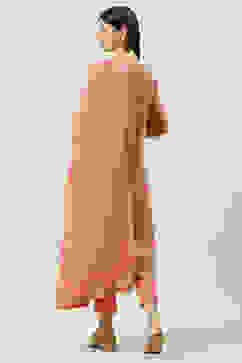 Blush Pink Printed Straight Kurta Regular Pants Suit Set image number 4