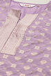 Lilac Cotton Blend Straight Yarndyed Kurta image number 1
