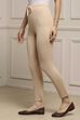 Almond Beige Acrylic Pants image number 2