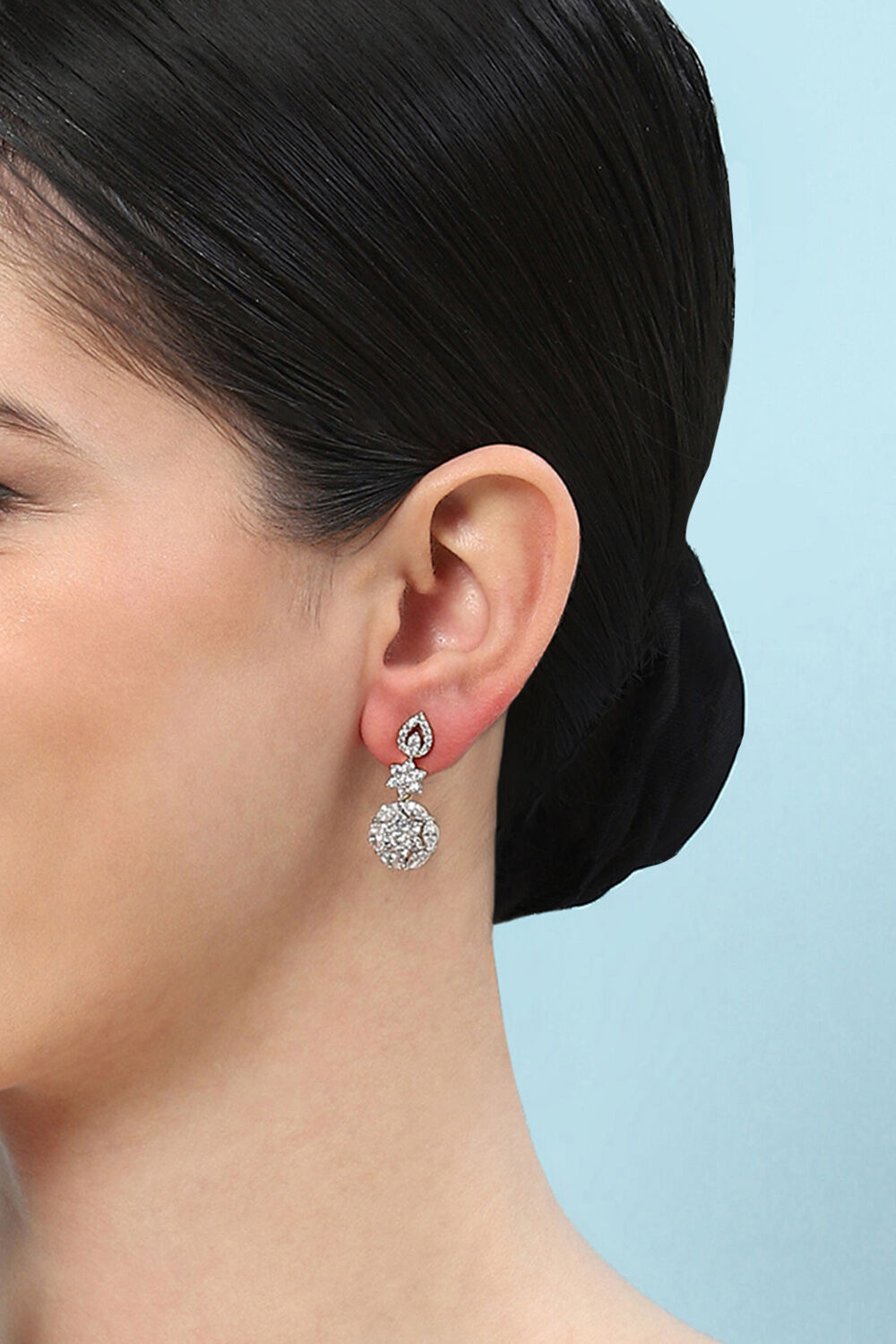 White Brass Earrings image number 1