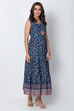 Indigo Flared Cotton Dress image number 3