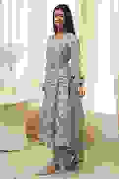 Green Cotton Printed Anarkali Suit Set image number 3