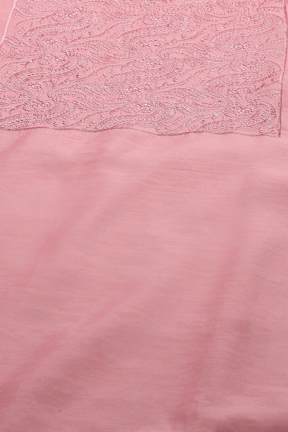 Pink Silk Blend Unstitched Suit Set image number 2