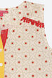 Off White Cotton Straight Kurta Skirt Suit Set image number 2