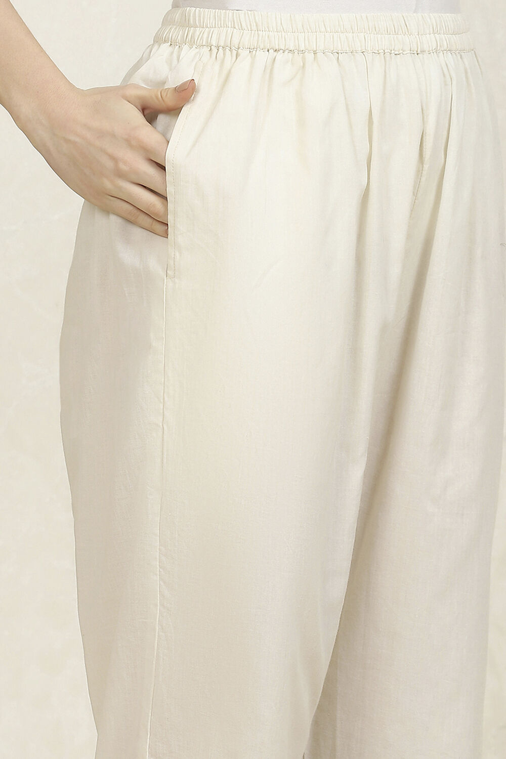 Gold Cotton Digital Print Unstitched Suit Set image number 3