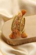 Yellow Beaded Plastic Wrap Around Bangle image number 0