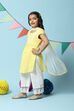 Yellow Cotton Straight Kurta Straight Palazzo Suit Set image number 5