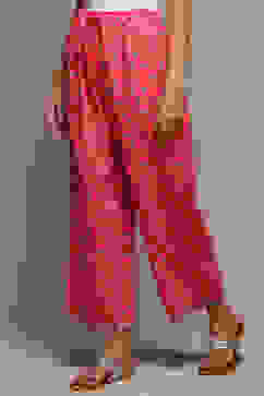 Coral Rayon Straight Palazzo image number 2