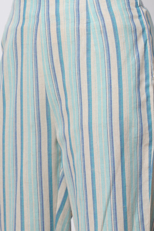 Aqua Green Cotton Fusion Wear Set image number 2