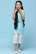 Sky Blue Schiffli Cotton Kurta & Palazzo
