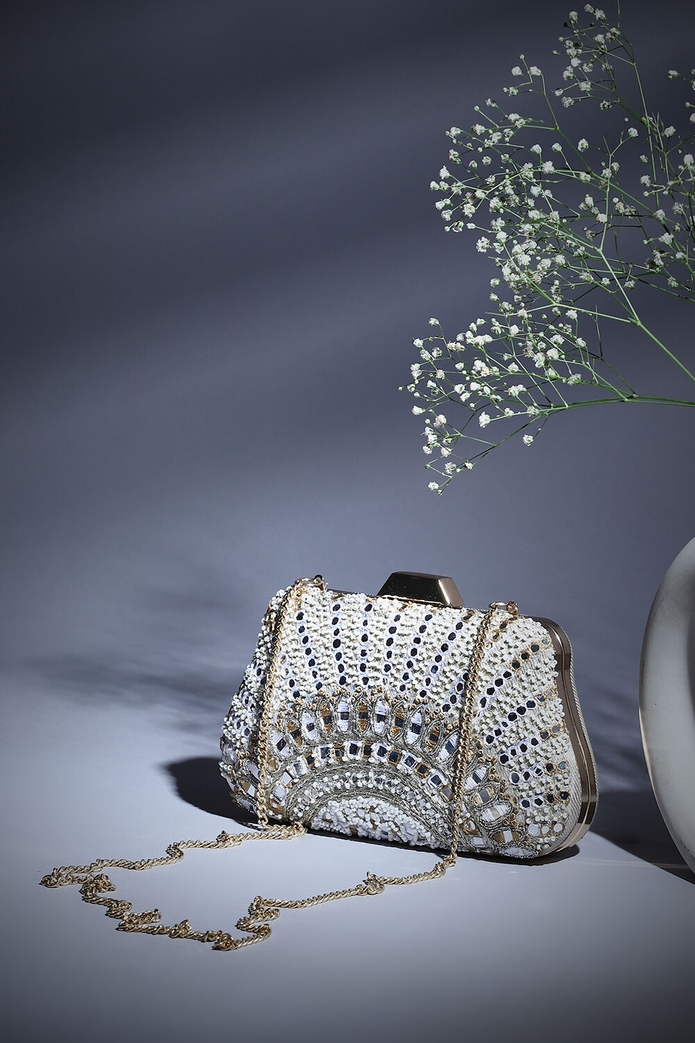 Biba silver clutch bag on sale