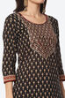 Black Cotton Unstitched Suit Set image number 1