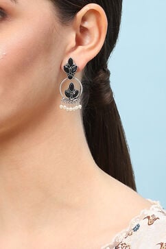 Oxidised Black Earrings image number 1