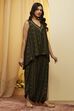 Green Viscose Blend Straight Kurta Pants Set image number 4
