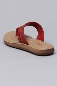 Orange And Red Pu Formal Flats image number 3