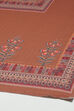 Orange Acrylic Unstitched Suit Set image number 4