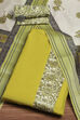 Mustard Cotton Modal Digital Print Unstitched Suit Set image number 0