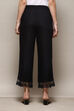 Black Rayon Regular Solid Palazzo image number 4