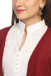 Dark Blue Cotton Front Open Printed Shrug image number 1