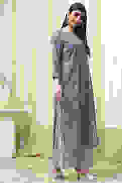 Turquoise Cotton Screen Print Unstitched Suit Set image number 6