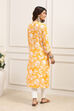 Yellow Viscose Rayon Straight Kurta image number 3