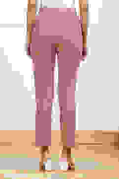 Peach Rose Solid Stretchable Slim Fit Pants image number 5