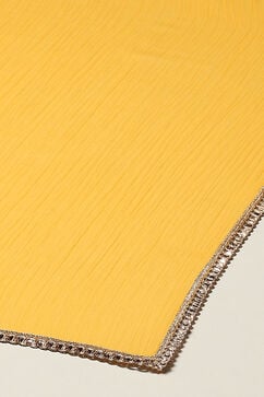 Yellow Cotton Blend Straight Kurta Pants Suit Set image number 3