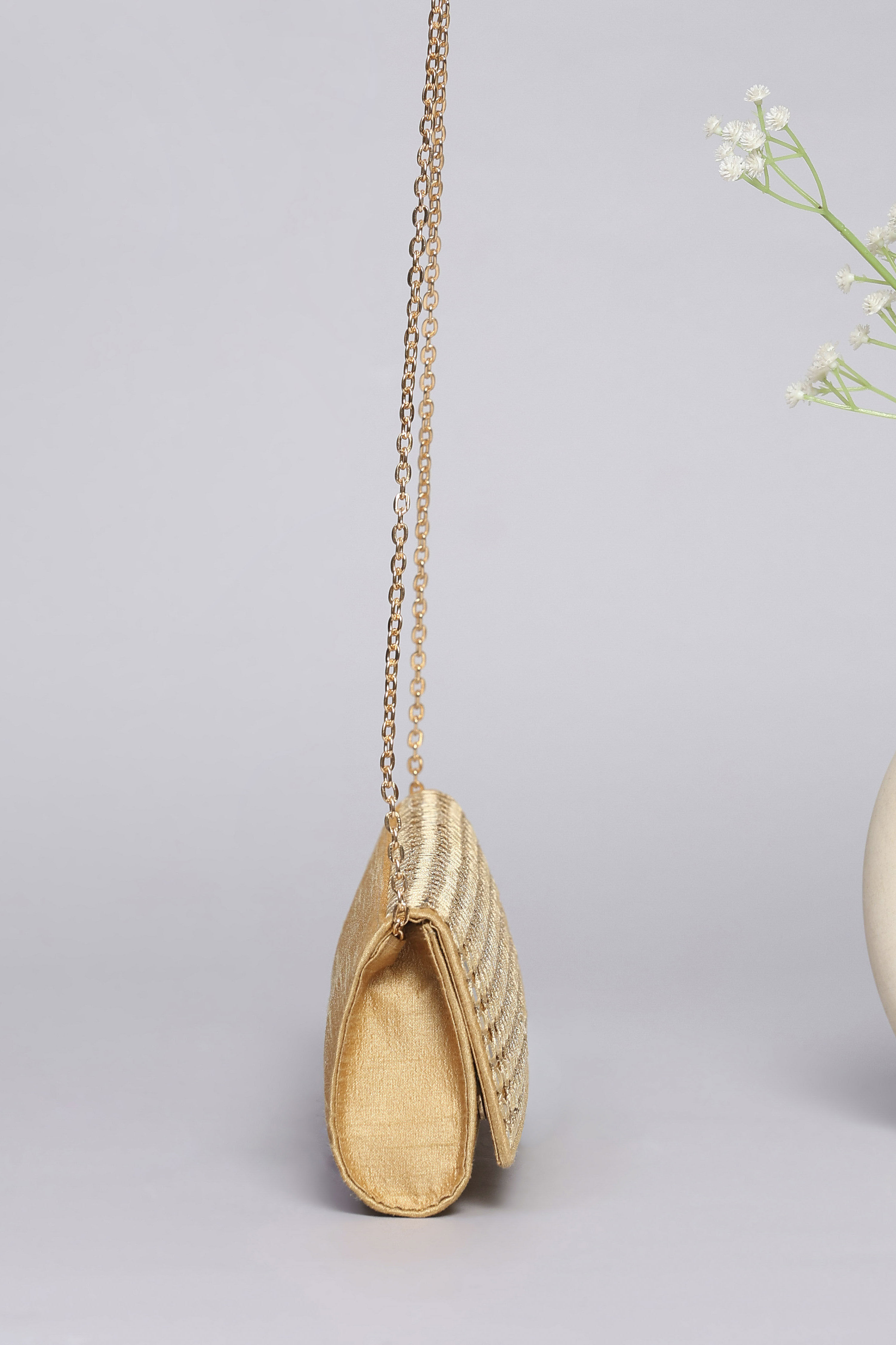 Gold Polycotton Clutch image number 3