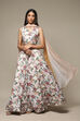 Off White Cotton Blend Lehenga Set