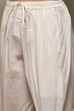 Off White Cotton Schiffly Unstitched Suit Set image number 3