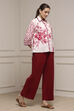 Blue Viscose Rayon Straight Palazzos image number 3
