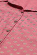 Pink  LIVA Straight Printed Shirt image number 1