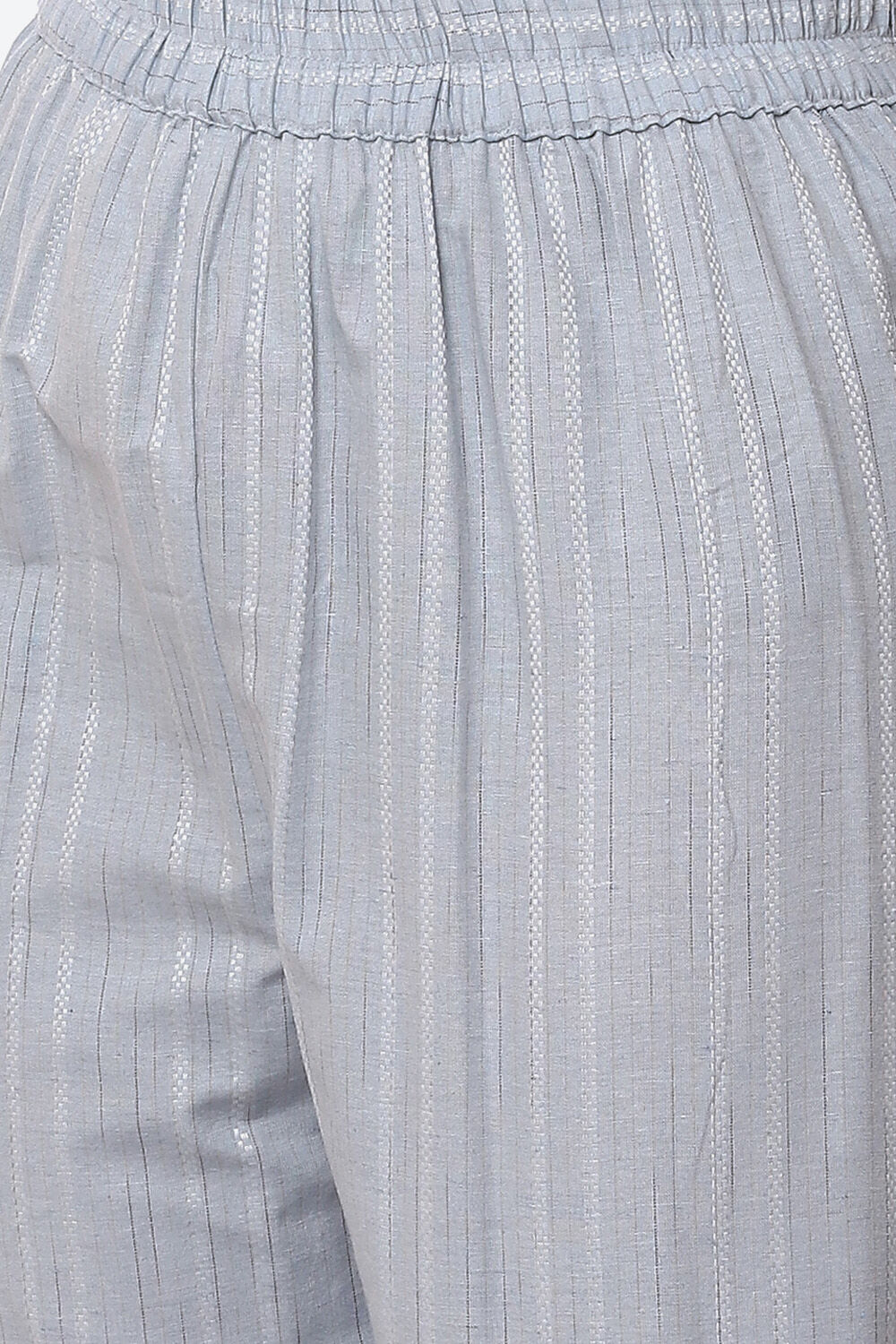 Light Blue Cotton Unstitched Suit Set image number 2