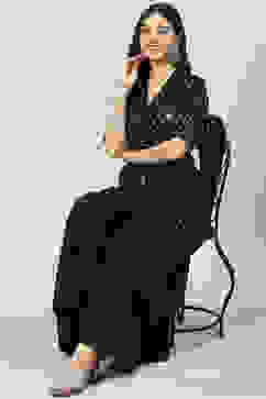 Black Cotton Straight 2 Piece Set image number 5