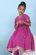 Pink Cotton Embroidered Anarkali Suit Set image number 7