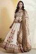 Navy Blue Cotton Silk Printed Lehenga Set image number 7